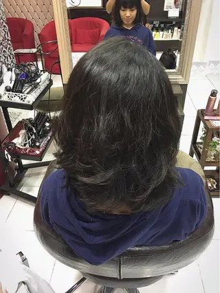 ミディアム セミロング ロング パーマ boutique misakiのヘアスタイル