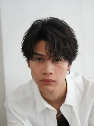 ショート パーマ ヘアアレンジ メンズ fifth_Oita 安藤海哉のヘアスタイル