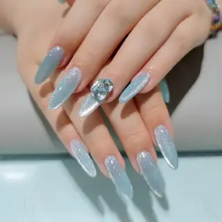 ネイル フィルイン、長さ出し 深爪矯正のネイルデザイン