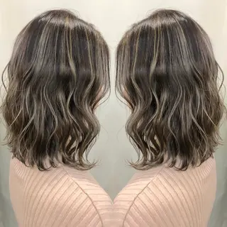 ミディアム カラー 奥山義進/大宮 /ダブルカラーのヘアスタイル