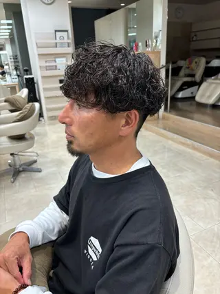 パーマ メンズ 湘南/メンズパーマ/ ハイライト/ユチカのヘアスタイル