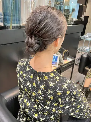 セミロング ヘアアレンジ ダブルカラー🦖 /髪質改善⚡️しおりのヘアスタイル