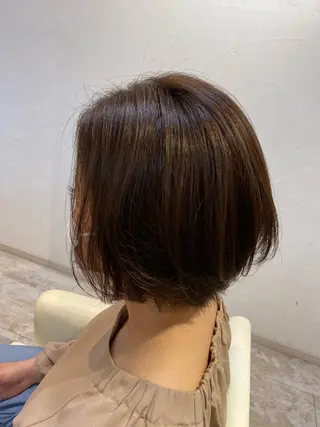 ショート カラー ブリーチなしWカラー /酸性ストレート河本のヘアスタイル