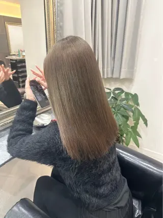 ロング カラー ケアブリーチ/透明感 ピンクカラー/ふうとのヘアスタイル