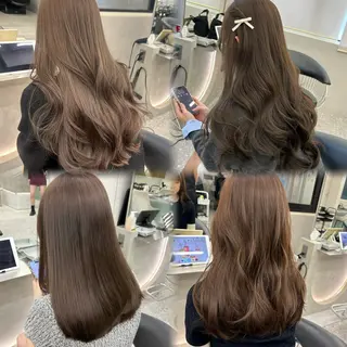 セミロング カラー ヘアアレンジ fumika🎀 ベージュのヘアスタイル