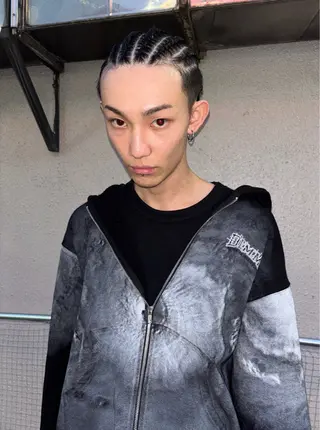 ショート ヘアアレンジ メンズ SALOWIN 神宮前５丁目店所属・メンズ/特殊ヘア パーマ🕷️小夏貴也のヘアスタイル