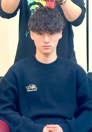 ショート パーマ メンズ KEN 🌟のヘアスタイル