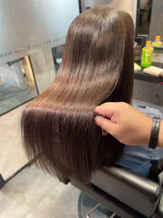 ロング カラー 髪質改善縮毛矯正 💍谷口克也のヘアスタイル