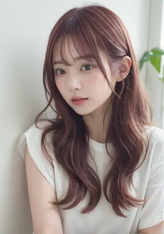 ミディアム カラー 縮毛矯正×髪質改善 小笠原大樹のヘアスタイル