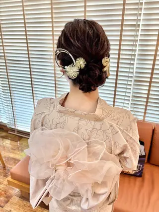 セミロング ヘアアレンジ bright所属・miku ヘアセット/着付けのヘアスタイル