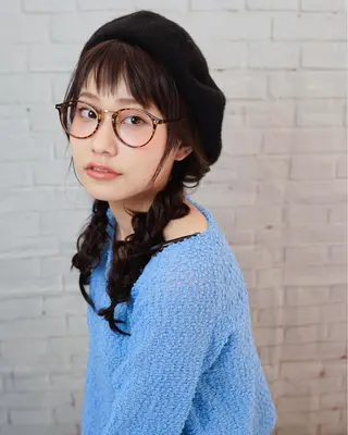 セミロング カラー ヘアアレンジ 髪質改善、エクステ 山口卓哉のヘアスタイル