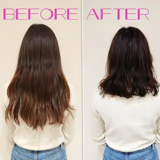 カラー ミディアム パーマ ヘアアレンジ ブリーチ/ヘアケア/ 艶髪/イギチハルのヘアスタイル