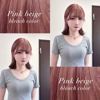 ミディアム カラー ルプラボウ/ 聖花/透明感カラーのヘアスタイル