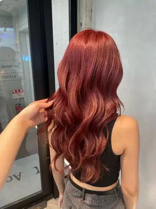 カラー 暖色/ハイトーン/ カラー/HBLのヘアスタイル