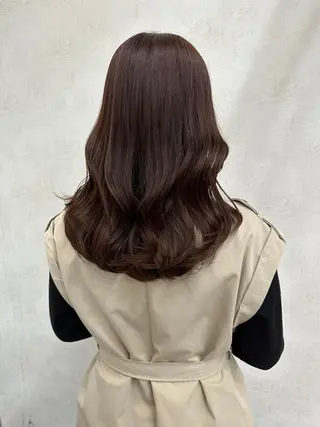 セミロング カラー rio￤ブラウン￤暗 髪￤縮毛矯正🌙のヘアスタイル