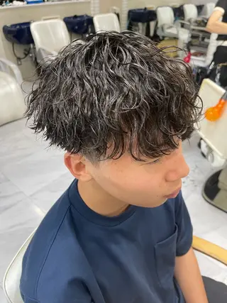 ショート パーマ メンズ ❄️メンズカット 落合諒❄️のヘアスタイル