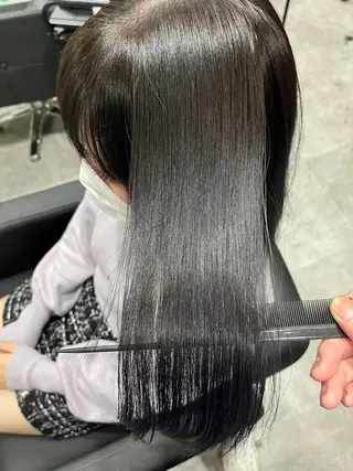 ロング カラー ダブルカラー 新宿のヘアスタイル