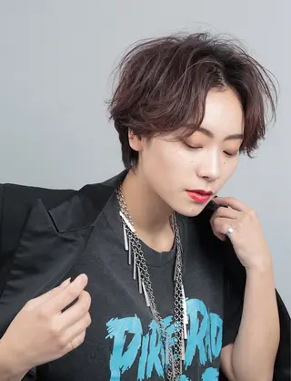 パーマ hoNua. 栄/透明感カラーのヘアスタイル