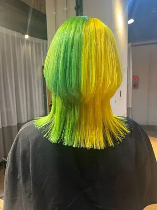 ミディアム カラー sava所属・🌈ケアブリーチ🌈 おぐまなつきのヘアスタイル