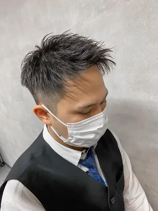 ショート カラー パーマ ヘアアレンジ メンズ NUMBER.12所属・【メンズ専門美容師】 NUMBER.12のヘアスタイル