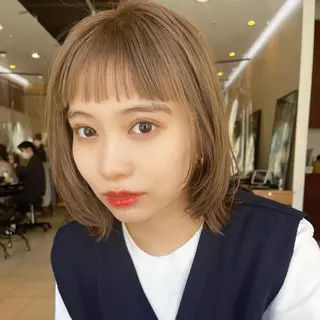 ミディアム カラー 🌱小顔ヘア/ボブ ミディアム/双葉🌱のヘアスタイル