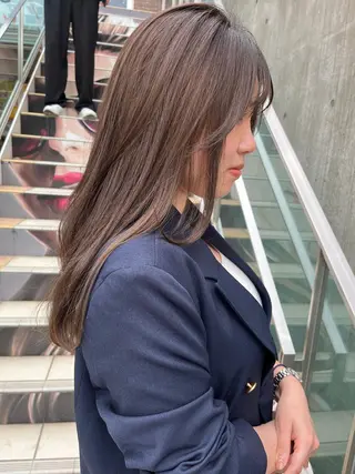 ミディアム カラー パーマ ヘアアレンジ メンズ キッズ ネイル マツエク・マツパ アイブロウ times salon名駅所属・久木原 ゆりのヘアスタイル