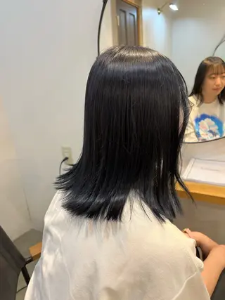 ミディアム カラー 中津/梅田/波巻き /髪質改善/愛芽のヘアスタイル