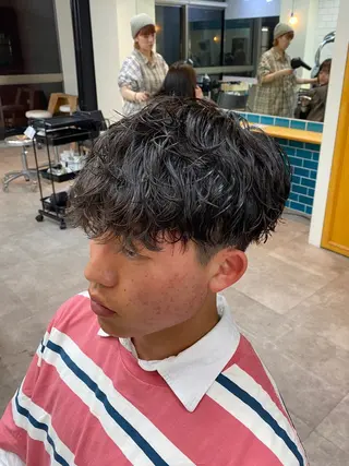 ショート パーマ メンズ おしゃれパーマ メンズ特化/みーまんのヘアスタイル