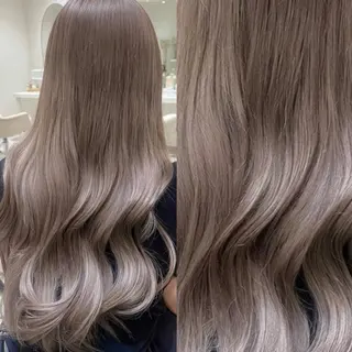 ロング カラー 👑髪質改善wカラー /ハイトーン/アユカのヘアスタイル