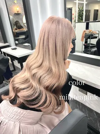 ロング カラー エクステ🩵ブリーチ 韓国ヘア🩵KAEのヘアスタイル