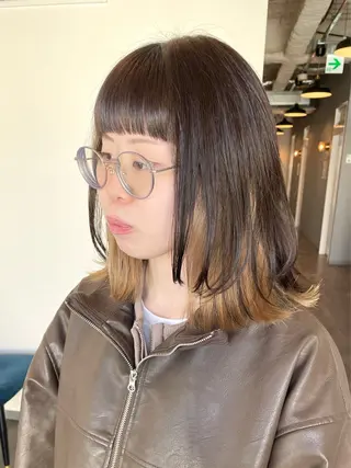 ミディアム カラー kitin  吉祥寺 山岸花のヘアスタイル