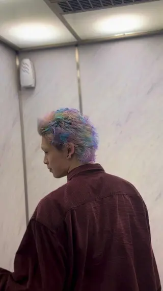 ショート カラー メンズ JOS所属・上野/エフェクトブリ ーチ✂︎touiのヘアスタイル