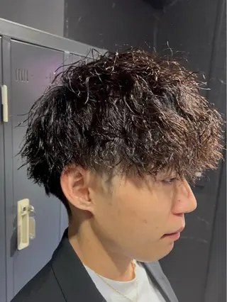 パーマ メンズ 【フェザーパーマ】 【縮毛矯正】鶴田文のヘアスタイル