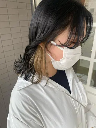 ミディアム カラー 韓国×髪質改善カラー 💎hinaのヘアスタイル