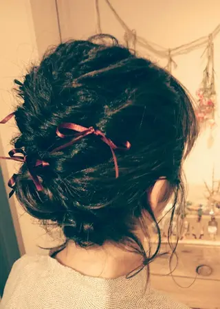 ヘアアレンジ ミディアム ヘアセット/髪質改善 /カラー/TADOのヘアスタイル