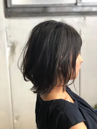 セミロング カラー 当日予約🆗ショート /ハイライト/松本のヘアスタイル