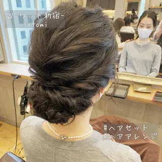 ヘアアレンジ 淡色ふんわりhair 新宿satomiのヘアスタイル