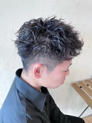 ショート パーマ メンズ メンズ特化/パーマ指 名No.1/百瀬太郎のヘアスタイル