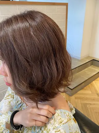 ミディアム カラー 艶カラー/韓国顔周り 🎀mamiのヘアスタイル