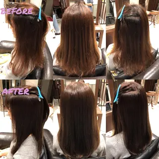 ロング カラー パーマ ブリーチ縮毛矯正/ デサキ ショウヘイのヘアスタイル