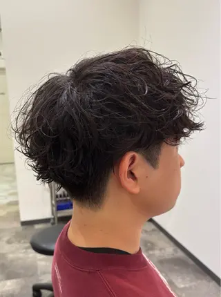 ショート パーマ メンズ 鼎一真ハイトーン/ パーマ/何でも屋さんのヘアスタイル