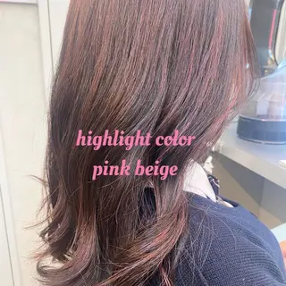 セミロング カラー 岡野 静華のヘアスタイル