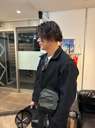 パーマ メンズ 川端 隼平のヘアスタイル