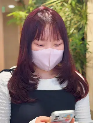 ロング カラー レイヤーカット/艶髪 /髪質改善/のマツエク・マツパデザイン