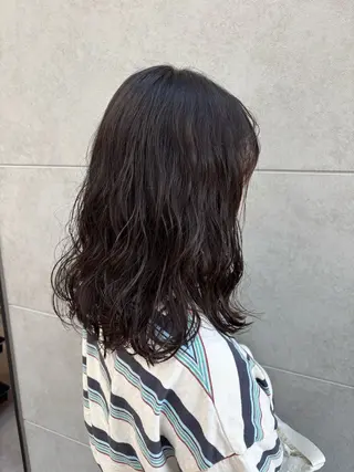 セミロング パーマ 武藤 滉太のヘアスタイル