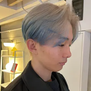 ショート カラー メンズ ボブハイトーン🦖 デザインMAMIのヘアスタイル