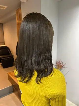 セミロング カラー akane/ボブ /オリーブ/ブラウンのヘアスタイル