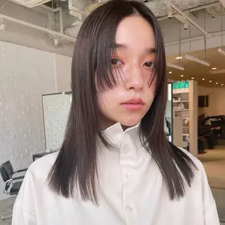 ミディアム ハイトーン×デザイン 似合わせ/Yoheiのヘアスタイル