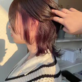 ショート カラー ボブウルフ／ボブ Satsuki【名駅のヘアスタイル