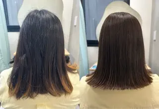 ミディアム カラー TELAHAIR岡野 春奈のヘアスタイル